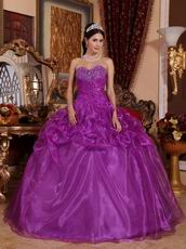 Discount Purple Quinceanera Dress For Winter Party Wear