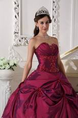 Cardinal Red Sweetheart Evening Ball Dress Low Price