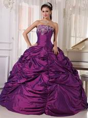 Purple New Fashion Strapless Ball Gown Quinceanera Dress