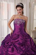 Purple New Fashion Strapless Ball Gown Quinceanera Dress