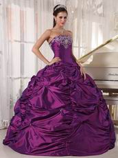 Purple New Fashion Strapless Ball Gown Quinceanera Dress