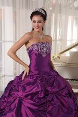 Purple New Fashion Strapless Ball Gown Quinceanera Dress