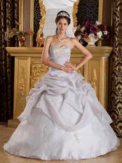 Sweetheart Grey Organza Skirt For Quinceanera Birthday Party