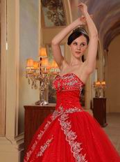 Red Sequin Fabric Cheap Quinceanera Dress For 2014 Party