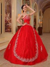 Red Sequin Fabric Cheap Quinceanera Dress For 2014 Party