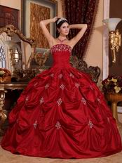 Designer Wine Red Floor Length Ball Dress to Quinceanera