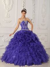 Floor-length Purple Ruffled Skirt Quinceanera Dress  Hot Sell Styles