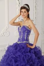 Floor-length Purple Ruffled Skirt Quinceanera Dress  Hot Sell Styles