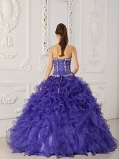 Floor-length Purple Ruffled Skirt Quinceanera Dress  Hot Sell Styles