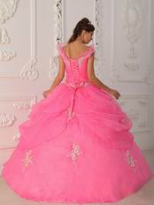 Off The Shoulder Hot Pink Allure Quinceanera Dress Applique