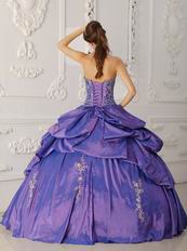 Appliqued Skirt Purple Floor Length Ball Dress Wholesale Price