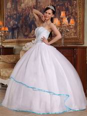 Strapless Top Designer White Quinceanera Dresses For Girls