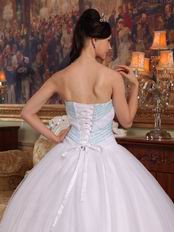 Strapless Top Designer White Quinceanera Dresses For Girls