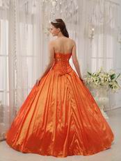 Orange Taffeta Layers Skirt Quinceanera Dress To 16th Girls