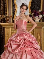 Dark Pink Taffeta Dress to Young Girl Adult Ceremony Party