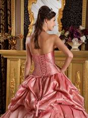 Dark Pink Taffeta Dress to Young Girl Adult Ceremony Party