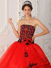 Scarlet Quinceanera Dress Top Designer Embroidery Bodice