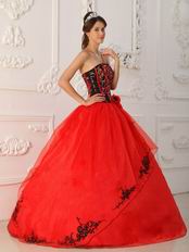 Scarlet Quinceanera Dress Top Designer Embroidery Bodice