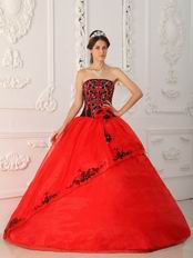 Scarlet Quinceanera Dress Top Designer Embroidery Bodice