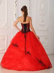 Scarlet Quinceanera Dress Top Designer Embroidery Bodice