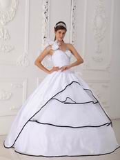 Single One Shoulder White Dress to Quinceanera Party Wear