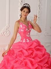 Top Designer Ruched Ball Gown Hot Pink Quinceanera Dress