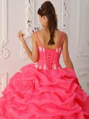 Top Designer Ruched Ball Gown Hot Pink Quinceanera Dress