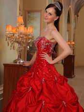 Beaded Wine Red Best Quinceanera Dress For Cheap