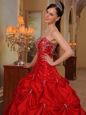 Beaded Wine Red Best Quinceanera Dress For Cheap