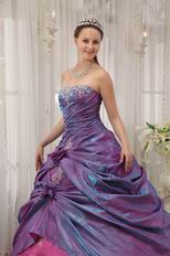 Clearance Quinceanera Dress Dark Orchid With Camellia