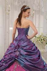 Clearance Quinceanera Dress Dark Orchid With Camellia
