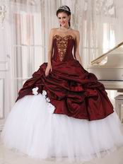 Burgundy Sweetheart Floor Length Quinceanera Dress By Cheap