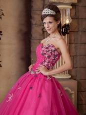 Discount Sweetheart Fuchsia Pink Dama Quinceanera Gown