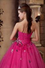 Discount Sweetheart Fuchsia Pink Dama Quinceanera Gown