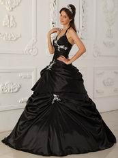 Black Halter Ball Skirt Quinceanera Young Women Wear