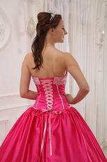 Designer Quinceanera Outfits Deep Pink Dress With Bowknot