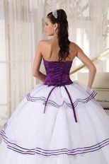 Strapless White 16th Young Women Birthday Quinceanera Dress