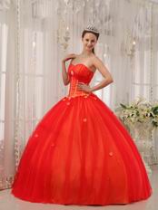 Sweetheart Style Scarlet Tulle Latest Quinceanera Dresses