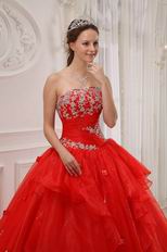 Scarlet Strapless Floor Length Military Ball Dress Online