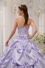 Strapless Lavender Embroidery Quinceanera Dress By Designer