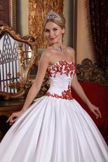 Wine Red Applique Bottom Princess Outfits To Quinceanera Party