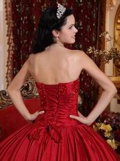 Inexpensive Wine Red Dress Quinceanera Top Designer