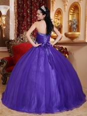 Bowknot Side Decorate Fashionable Amethyst Quinceanera Dress