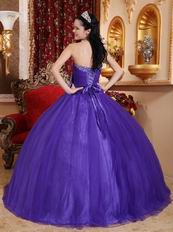 Bowknot Side Decorate Fashionable Amethyst Quinceanera Dress