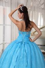 Discount Aqua Organza Dress To Christmas Quinceanera Party