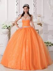 Cheap Sweetheart Orange Buy Dress To Quinceanera Party