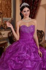 Discount Purple Quinceanera Dress For Winter Party Wear
