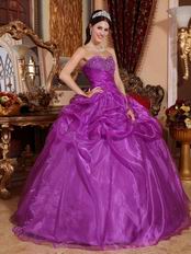 Discount Purple Quinceanera Dress For Winter Party Wear