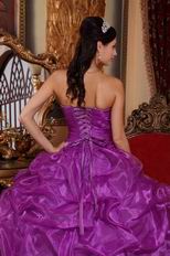 Discount Purple Quinceanera Dress For Winter Party Wear