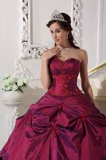 Cardinal Red Sweetheart Evening Ball Dress Low Price